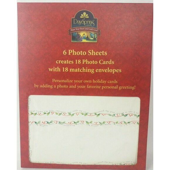 Christmas Photo Cards Holiday Design DaySpring 6 Sheets Create Personalize - Picture 2 of 4
